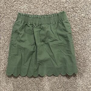 J. Crew Olive Green Ruffled Skirt